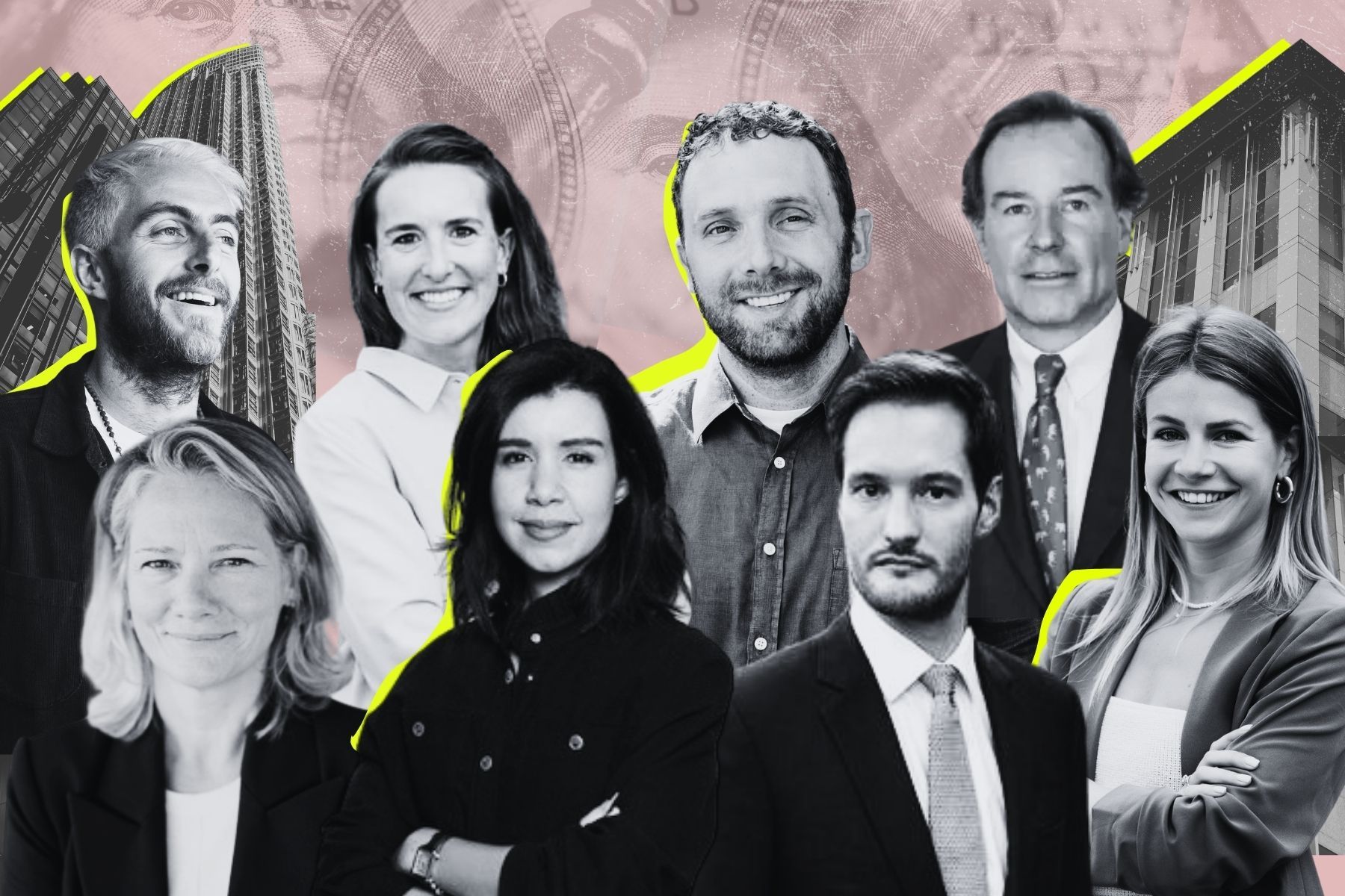 Some of the family office managers mentioned in this article. Full names below. Credit: Press photos/Impact Loop design
