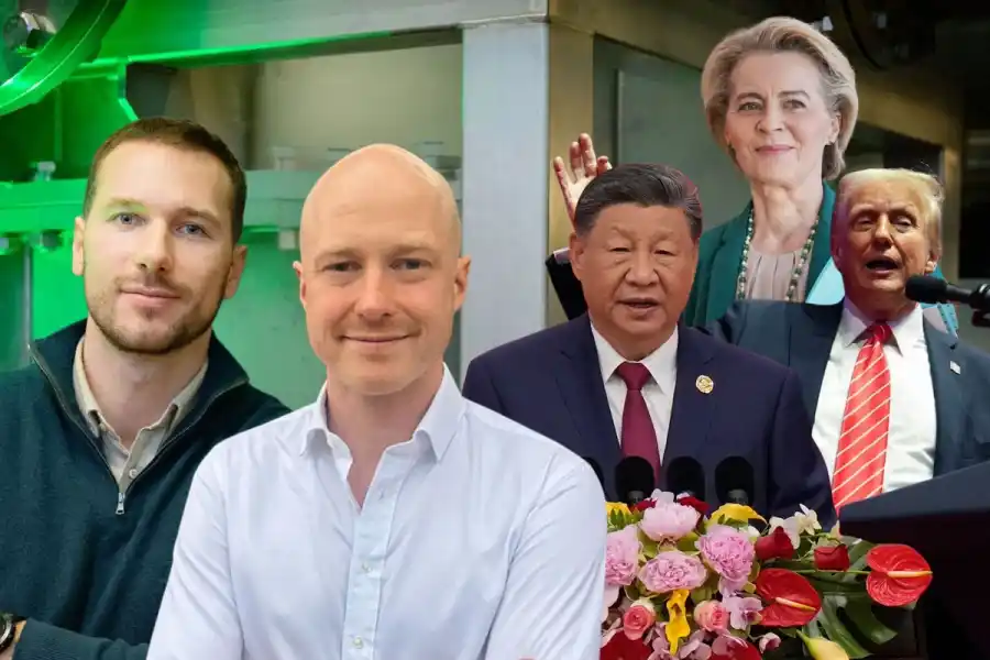 Adam Podgórski, Jakob Way, Xi Jinping, Ursula vad der Leyen och Donald Trump. Foto: Daniel Ivarsson / TT / pressbilder.