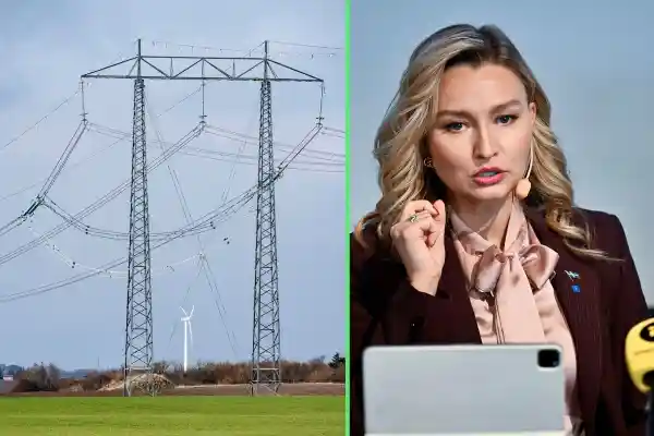 Energiminister Ebba Busch (KD). Foto: TT. Montage.