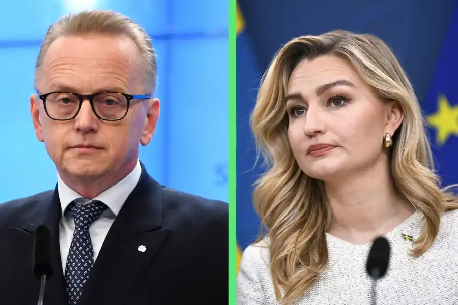 Fredrik Olovsson (S) och Ebba Busch (KD). Foto: TT.