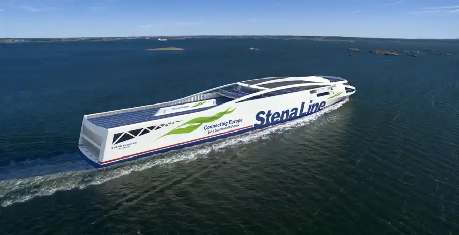 Stena Line pausar utvecklingen av elfärjan Elektra. Visionsbild: Stena Line.