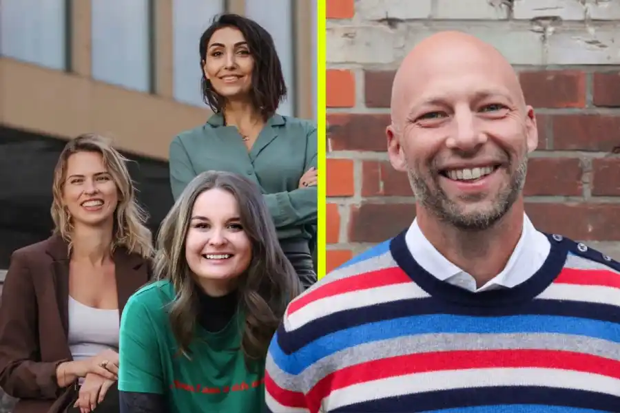 Jontan Tops, Investeraransvarig i Connect Sverige Region Syd och investerarna Karolina Nilsson, Nastaran Baleng-Soultani och Malin Frithiofsson. Foto: Pressbilder.