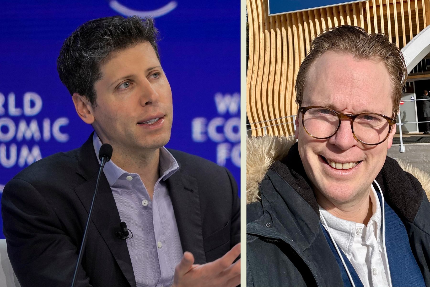 Sam Altman och Ingmar Rentzhog på plats i Davos. Foto: Press