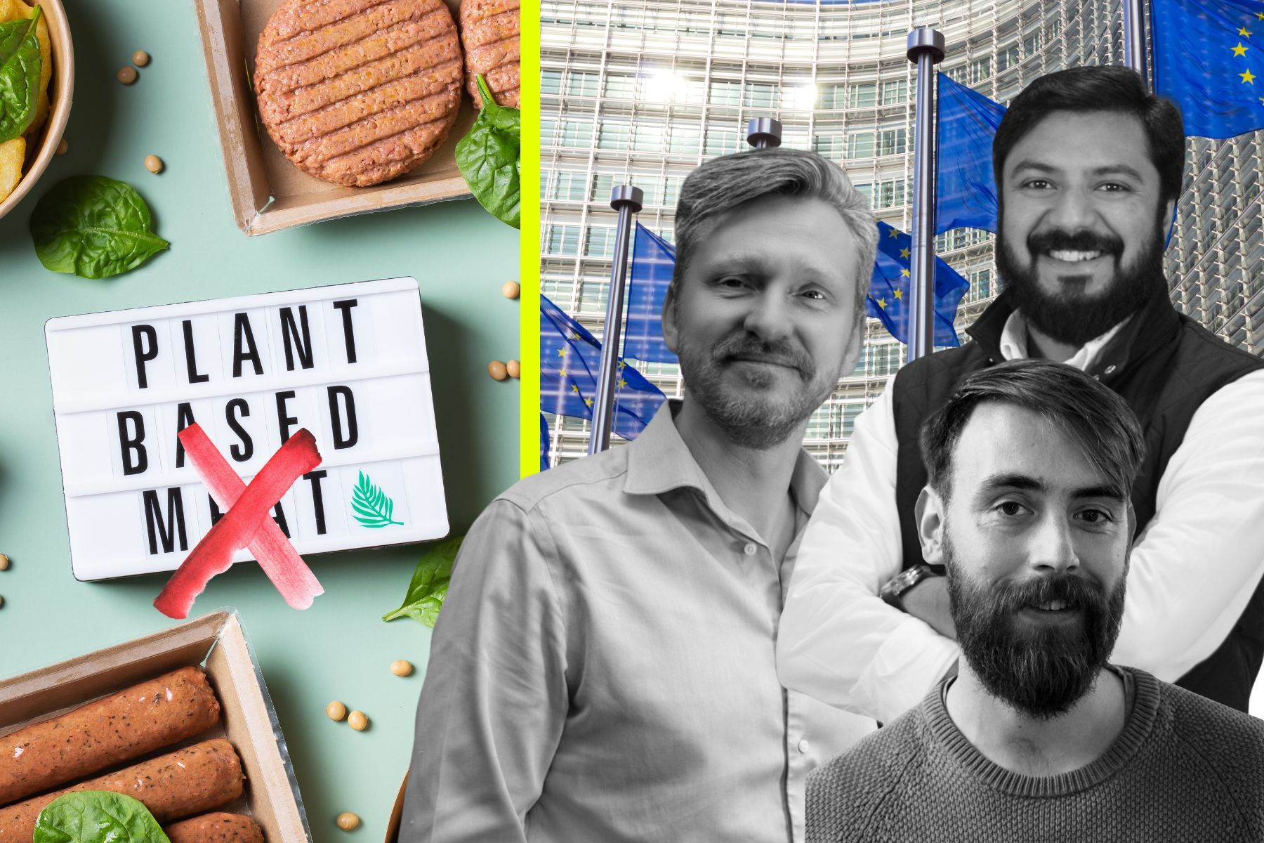 Kristoffer Sunér, healthy food lead at Greenfood Group, Ramkumar Nair, founder of SMAQO, and Rob De Schutter, representative of environmental NGO WePlanet