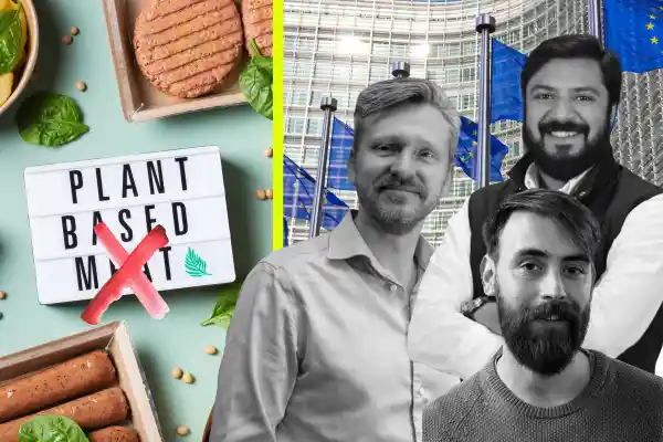 Kristoffer Sunér, healthy food lead at Greenfood Group, Ramkumar Nair, founder of SMAQO, and Rob De Schutter, representative of environmental NGO WePlanet