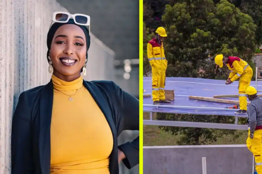 Fassa Abdi och ett av bolagets projekt i Kenya. Foto: pressbild.