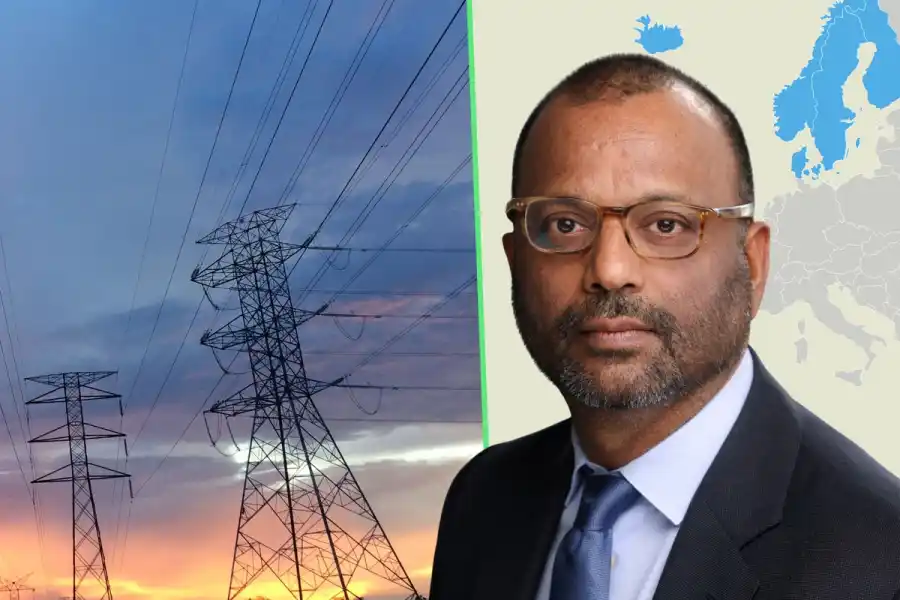 Vikram Raju på Morgan Stanleys klimatfond. Pressbild / Canva (montage).