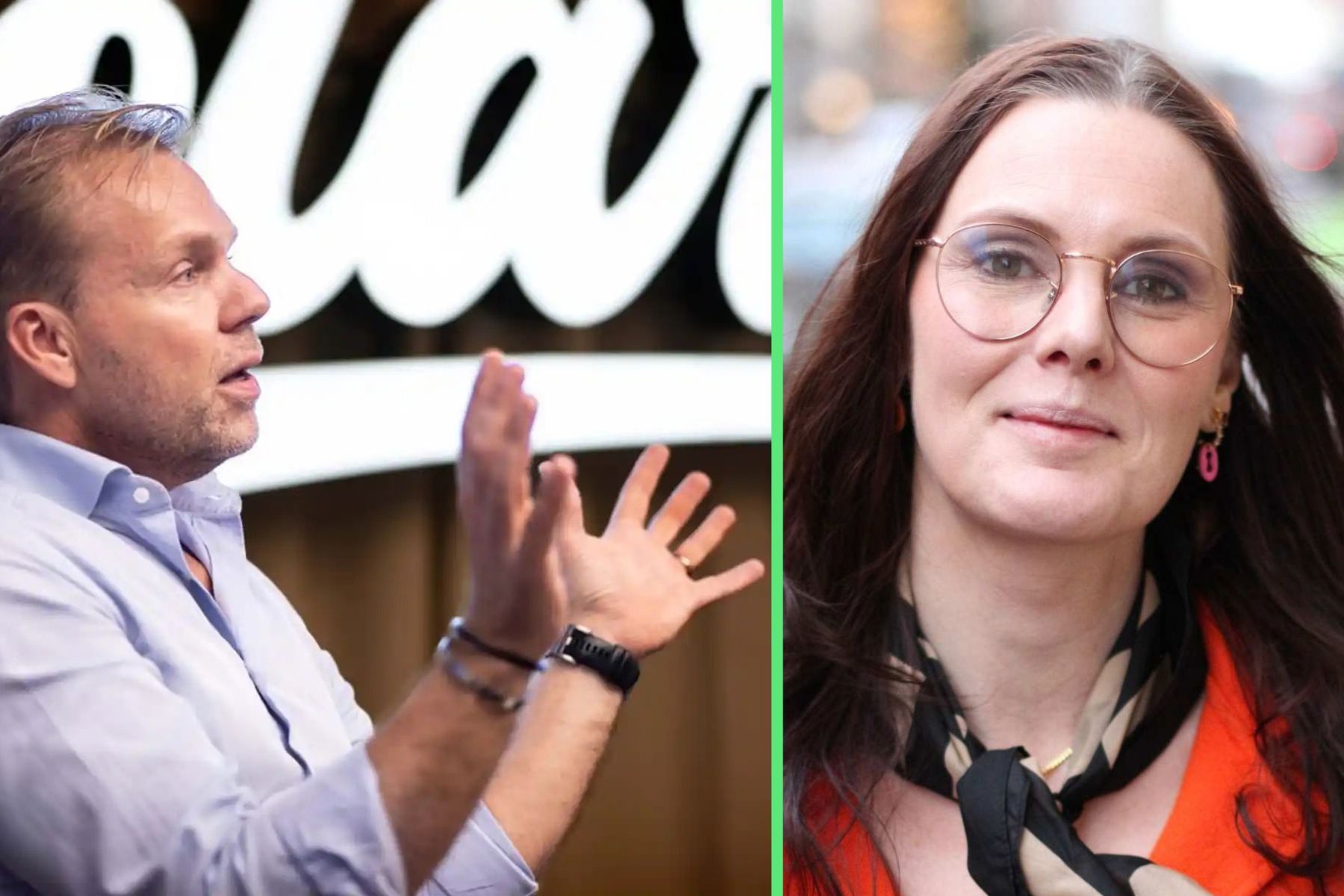 Stefan Jansson på Polarium och Ulrika Tornerefelt som grundade Stella Futura och nu driver Team Scaleup. Foto: Pressbilder.