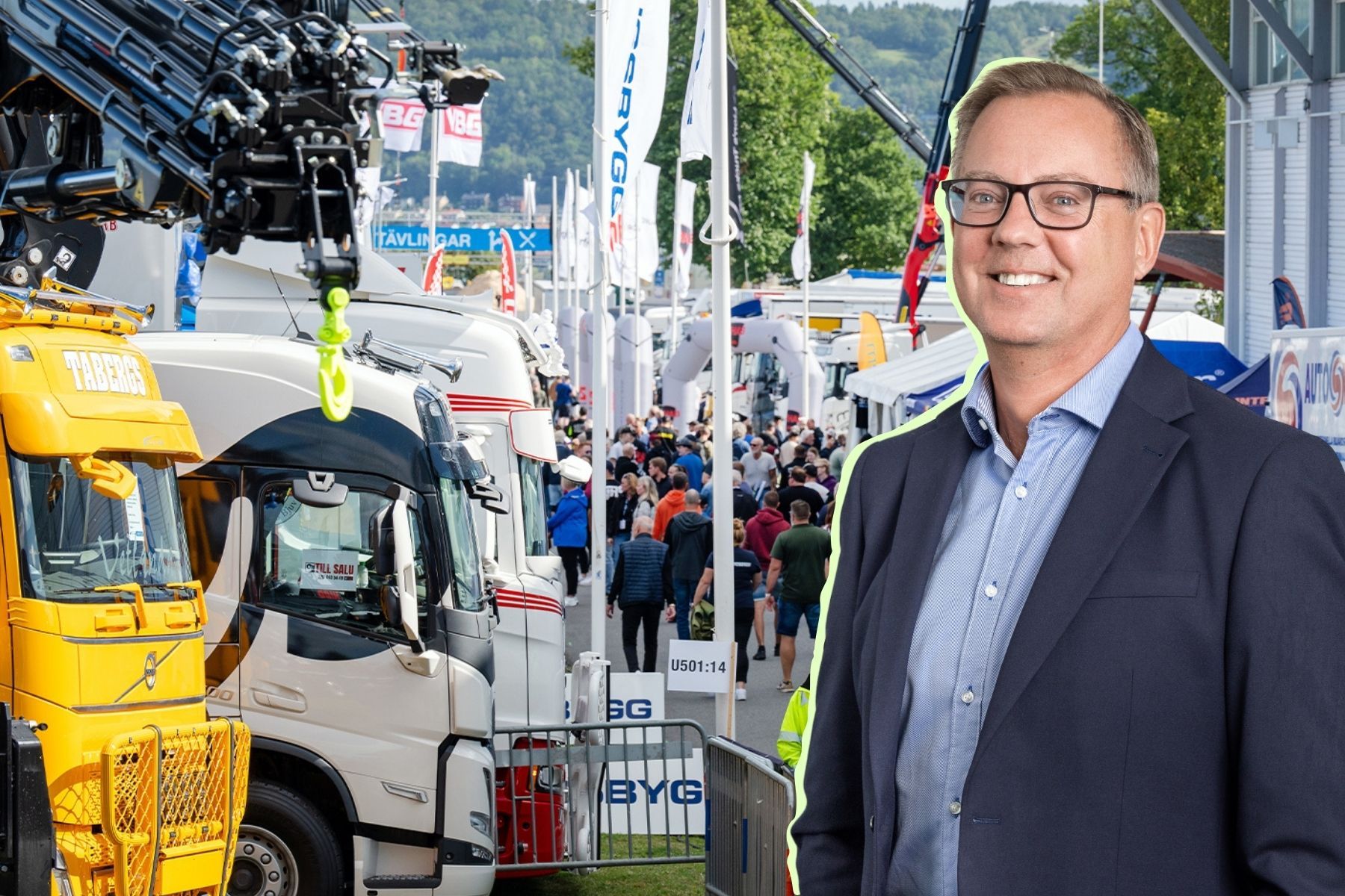 Björn Swenning, mässansvarig för Elmia Lastbil. Foto: pressbilder (montage)