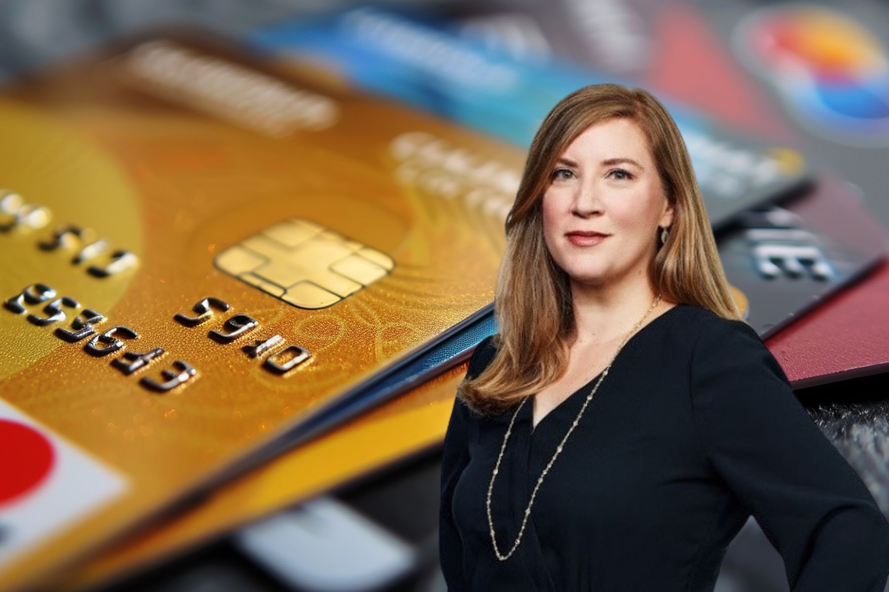 Ellen Jackowski, hållbarhetschef på Mastercard. Foto: pressbild / Canva.