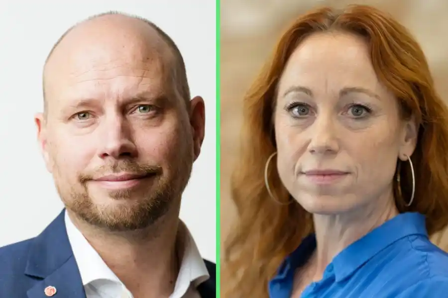 Hans Lindberg (S) är kommunstyrelsens ordförande i Umeå och Caroline Asserup är generaldirektör för Energimyndigheten. Foto:Pressbild. Collage