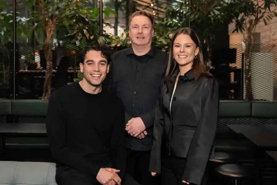 Agterias grundarteam: vd Martin Blomberg, CTO Tommi Remonen och COO Maia Lidbeck