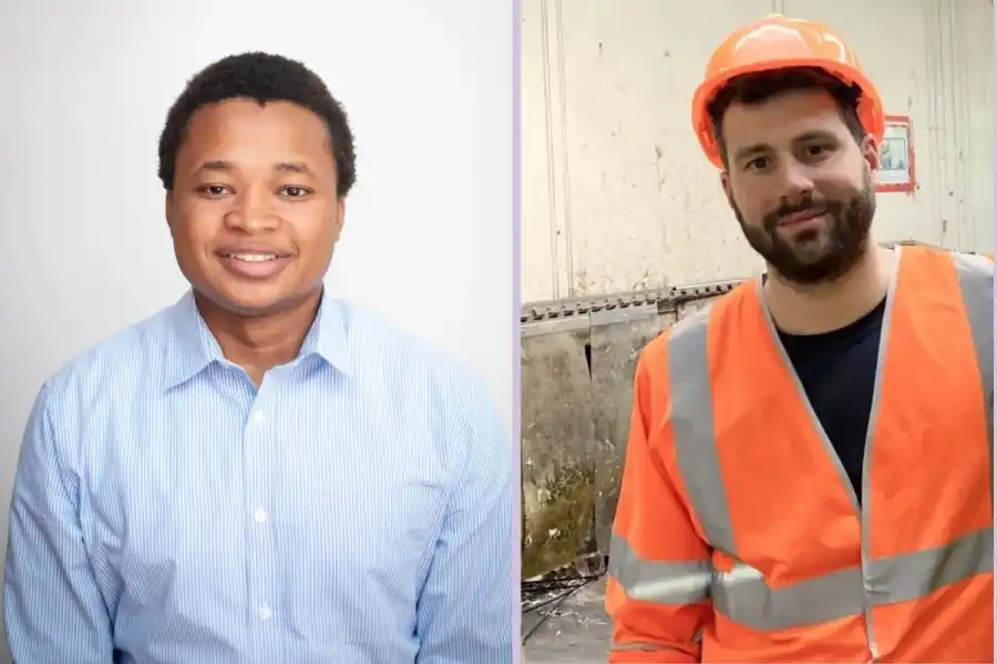 Surakat Kudehinbu, Green Angel Ventures, and Arthur Goujon, CEO at Sorted Technologies. Press photos.