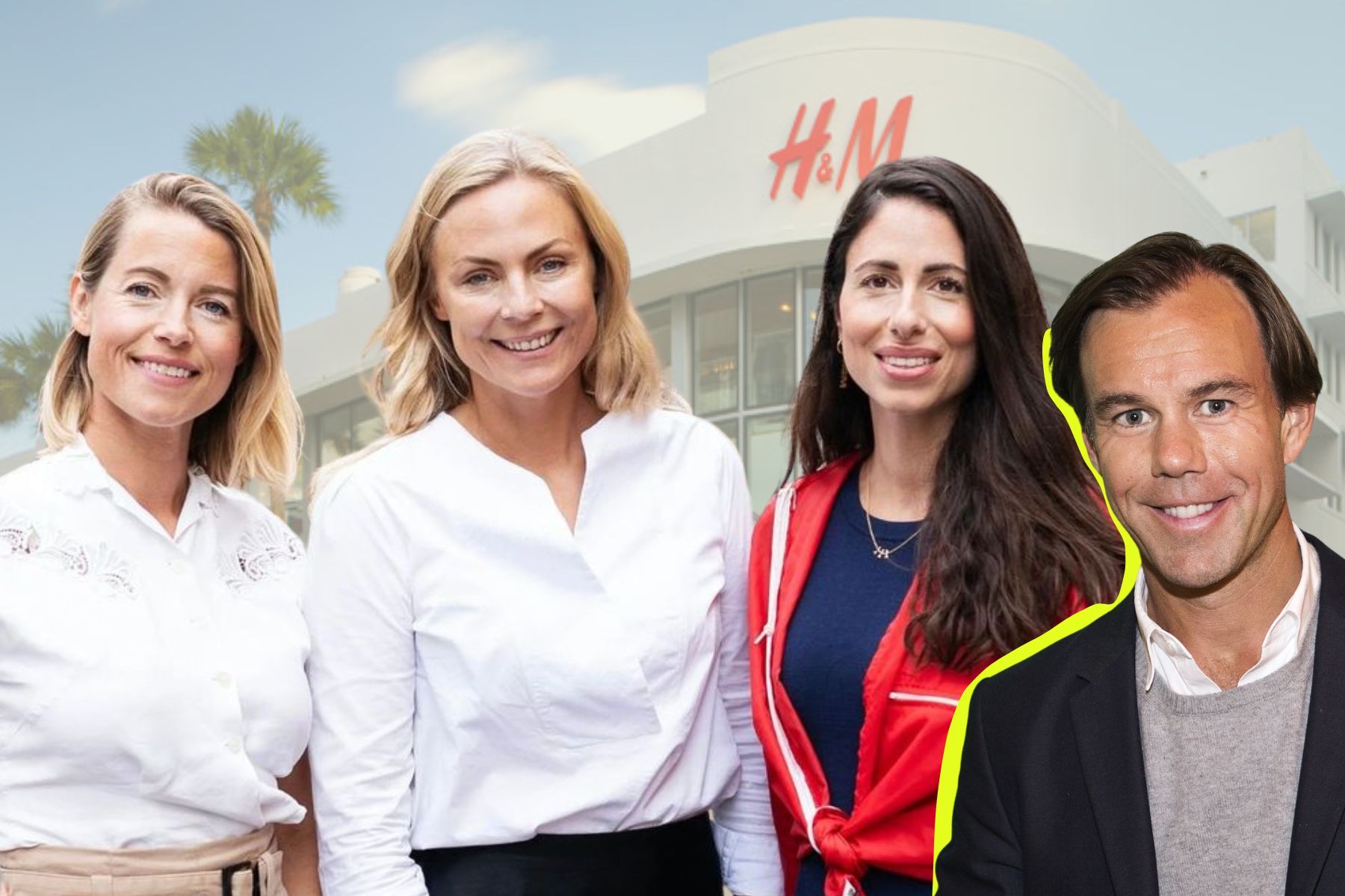 From left: BackingMinds partners Sara Wimmercranz, Lisen Oliw, and Susanne Najafi with H&M chair Karl-Johan Persson. Press photos/Impact Loop design