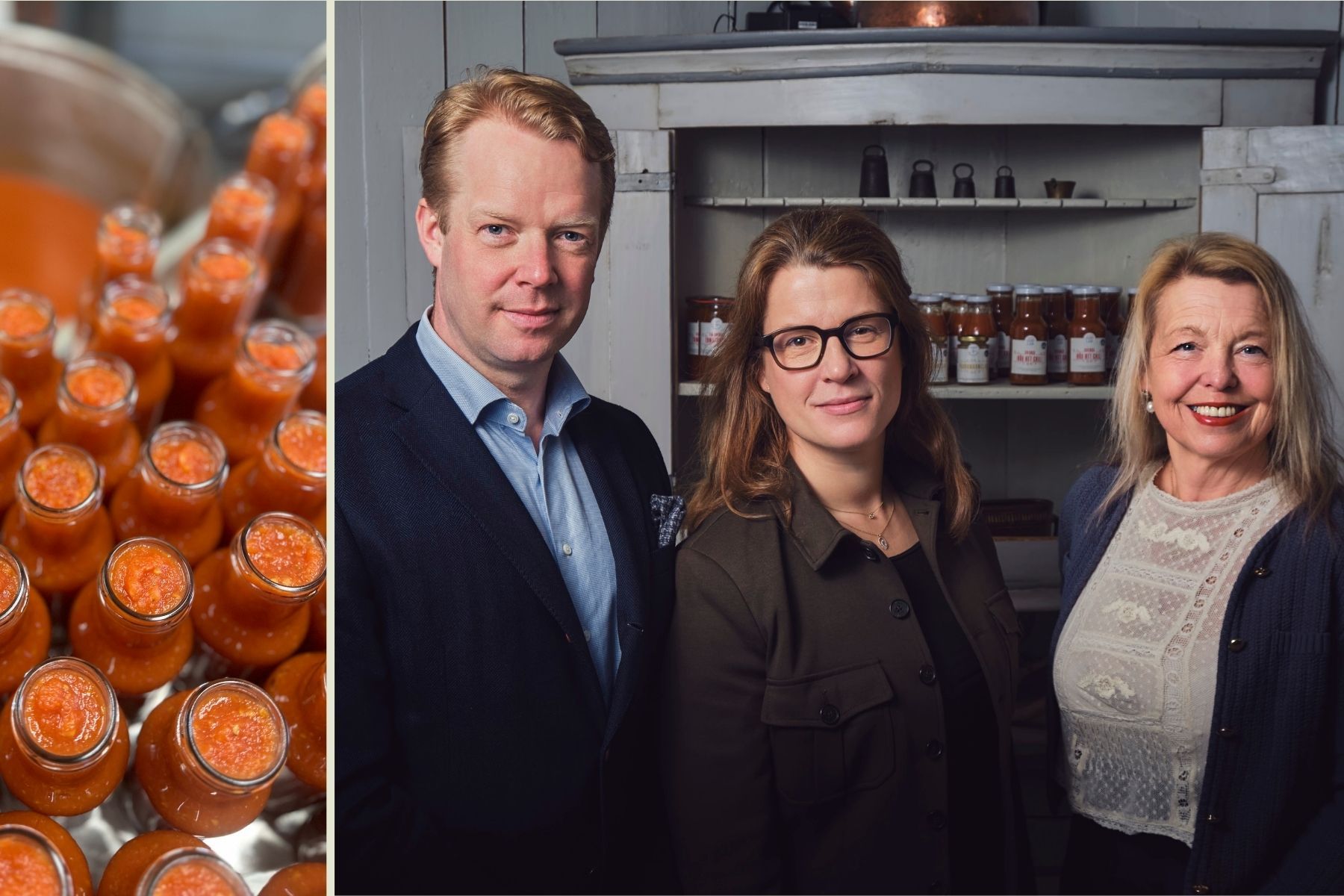 Husmor Lisa satsar med egen fabrik för naturlig glaskonservering av svenskodlad tomat på Christineholm. Foto: Pressbild.