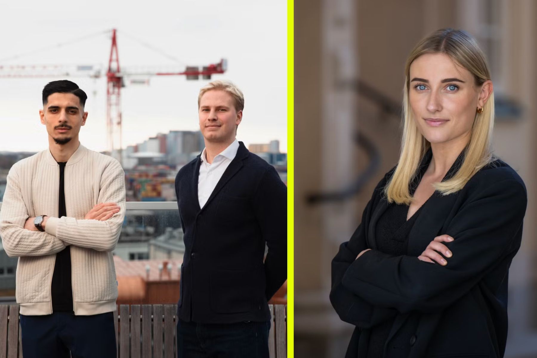 Nazih Hazime och Jacob Petersson, grundare av Foodtel och Sofie Borg, projektledare på FoodBridge. Foto: pressbilder.