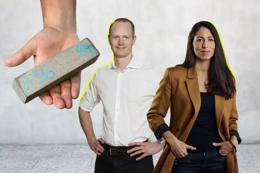 Oscar Hållén, vd på Cemvision och Susanne Najafi, investerare och grundare av Backing Minds. Foto: Cemvision och Mikael Sjöberg.