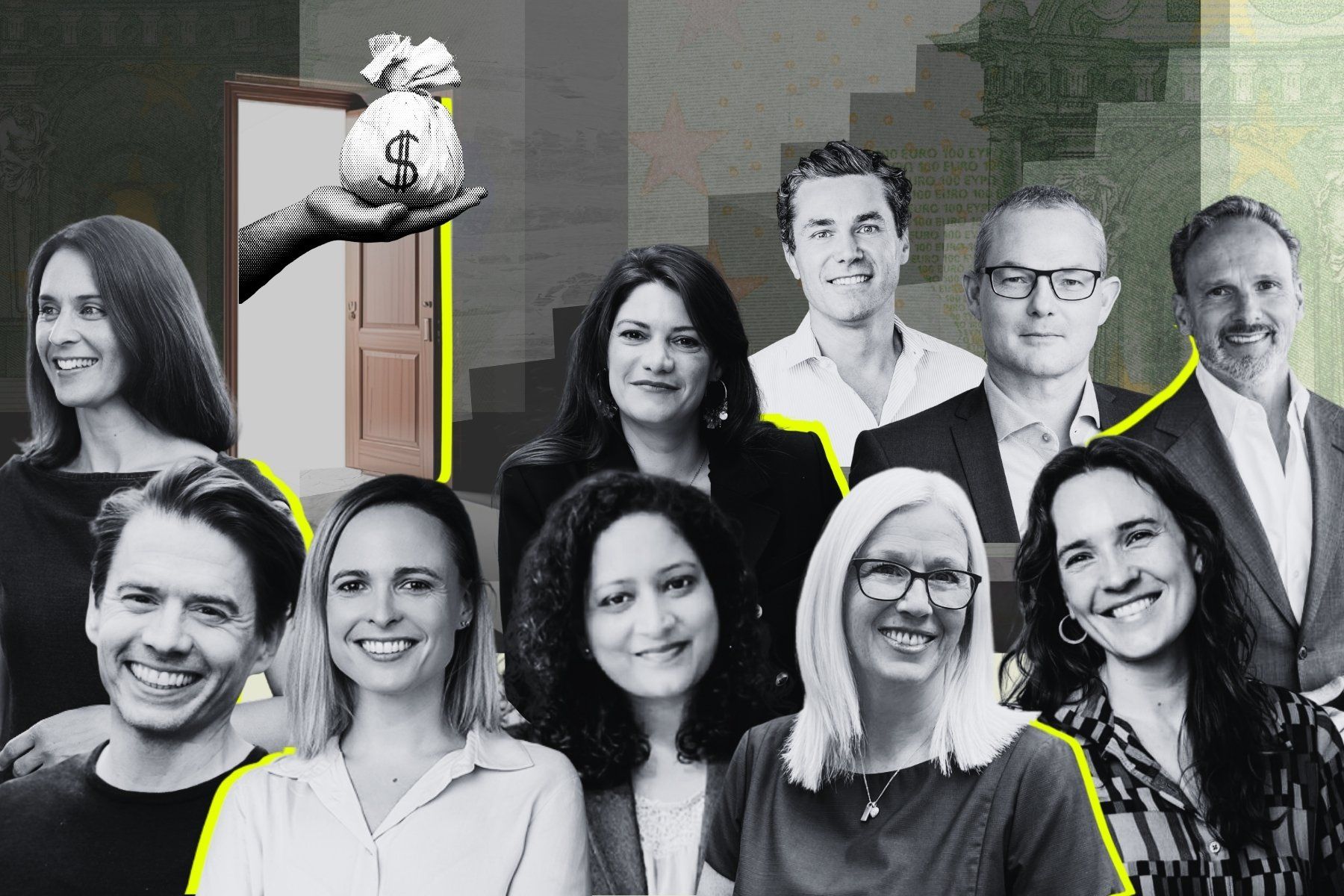 A selection of investors from the impact funds and LPs featured in the deep dive. Photos: press images and graphics by Impact Loop.
