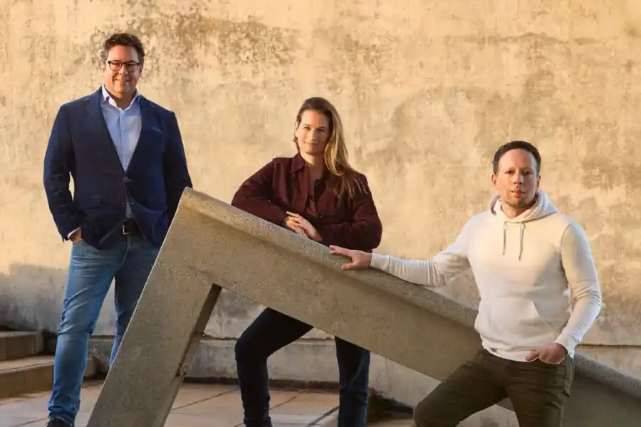 Sebastian Peck, Talia Rafaeli and Andreas Winter-Extra, Kompas VC. Photo: press image.