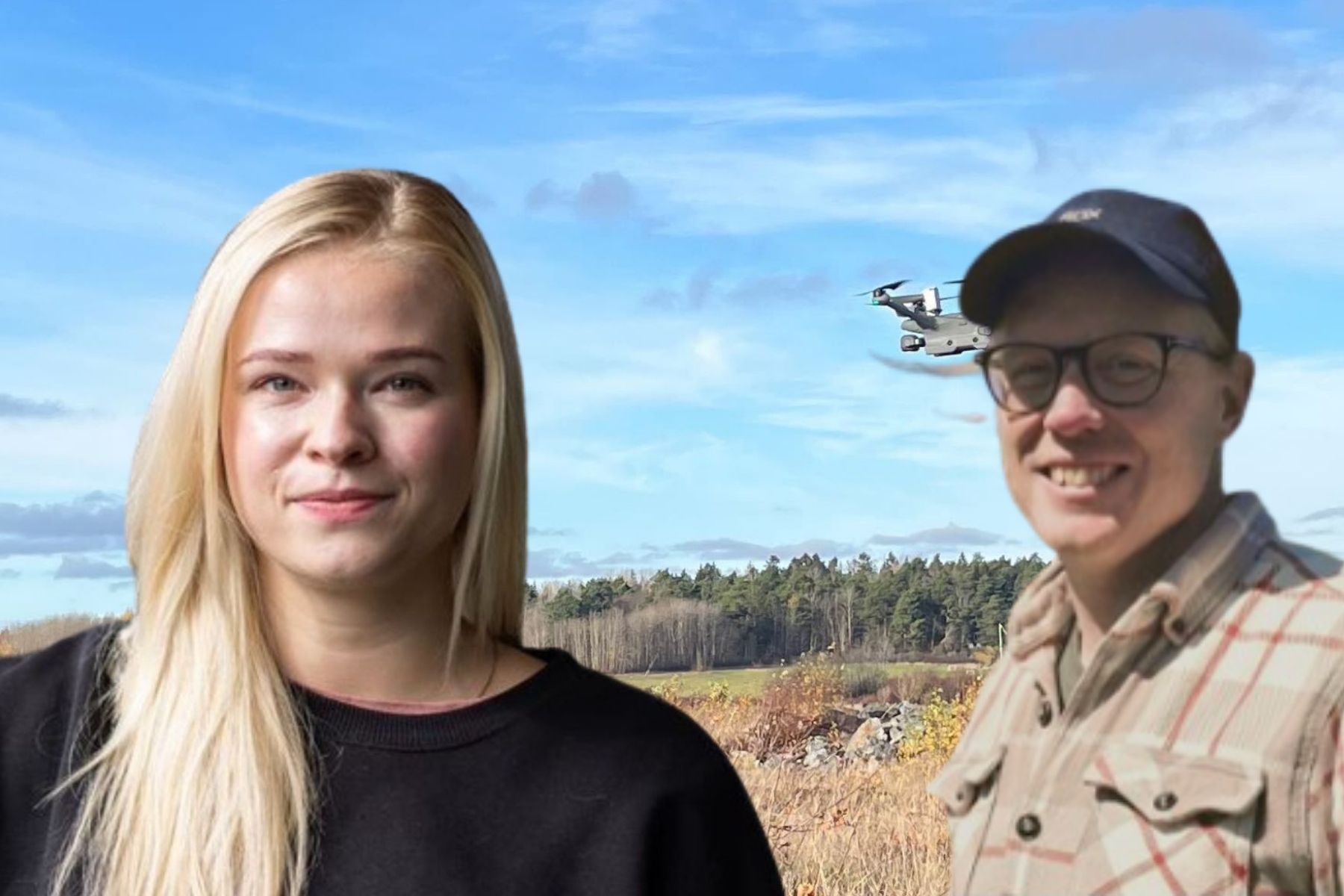 Sára Nožková, medgrundare och vd på Flox Robotics och bolagets kommersiella chef Magnus Isenberg. Foto: Pressbilder.