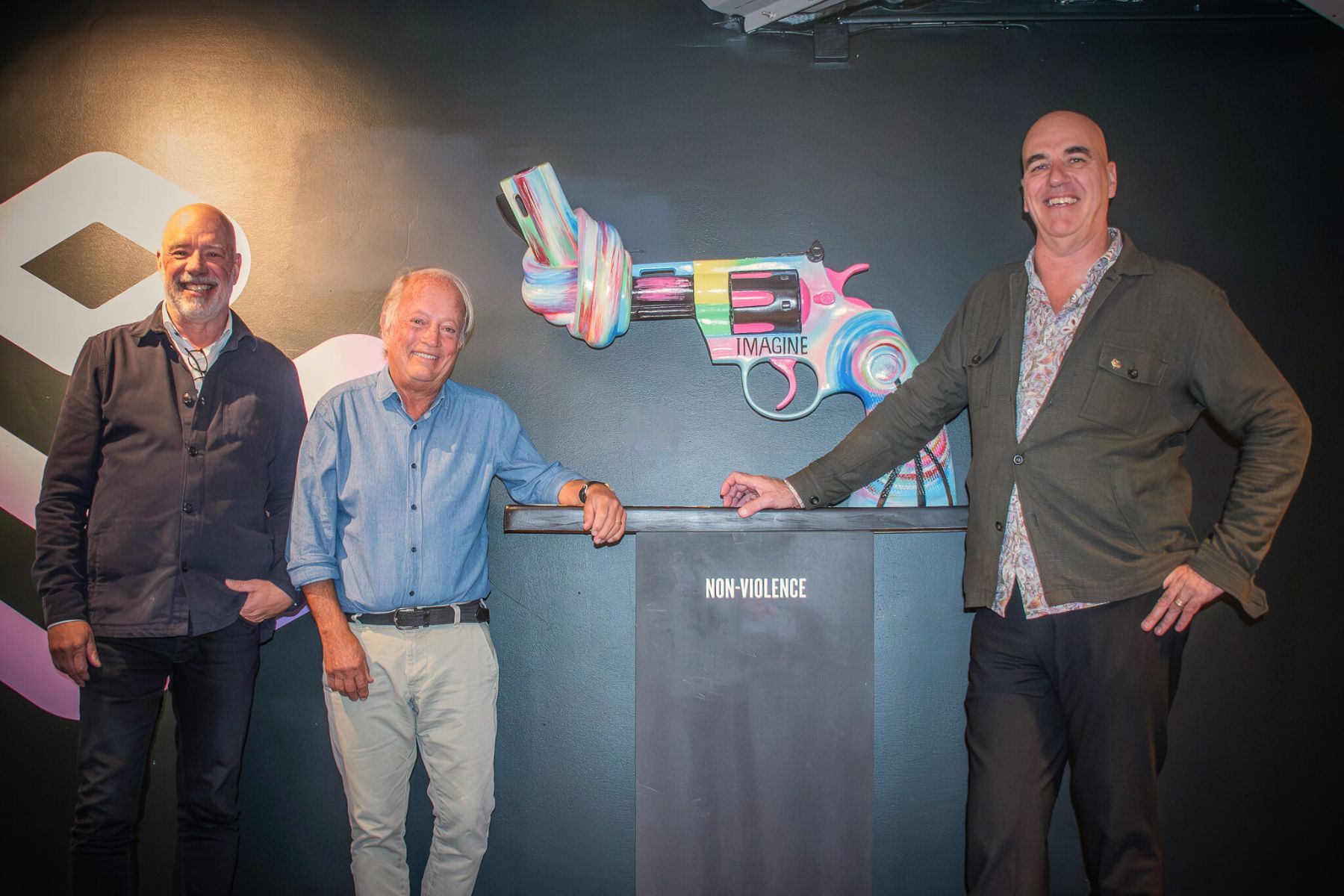 Göran Bergquist och Jan Hellman på Non-Violence och Oskar Gillström på Epicenter. Foto: pressbild.