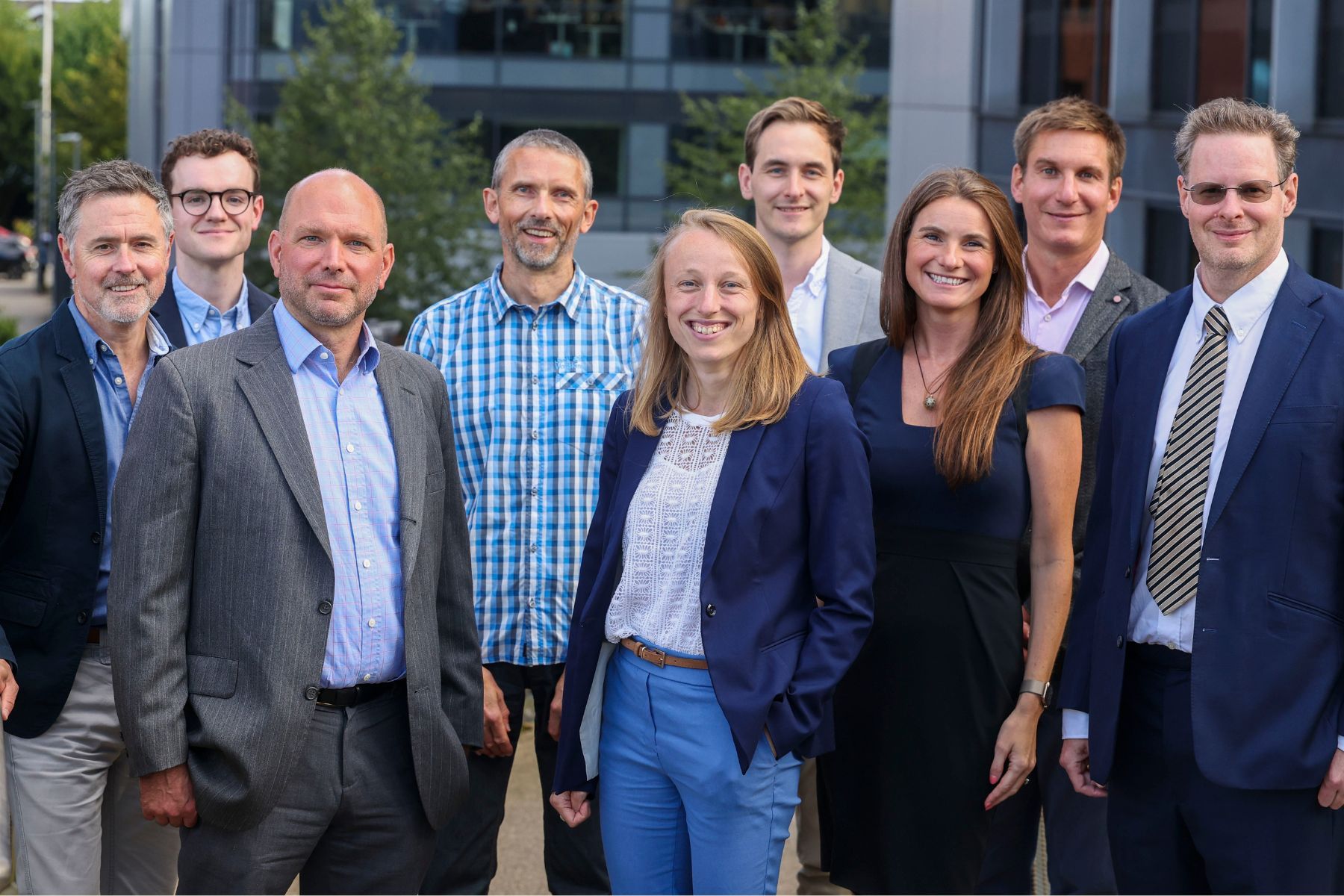 Reclinker's founders Bill Jost and Poppy Brewer alongside a consortium of investors. Full names below. Image supplied