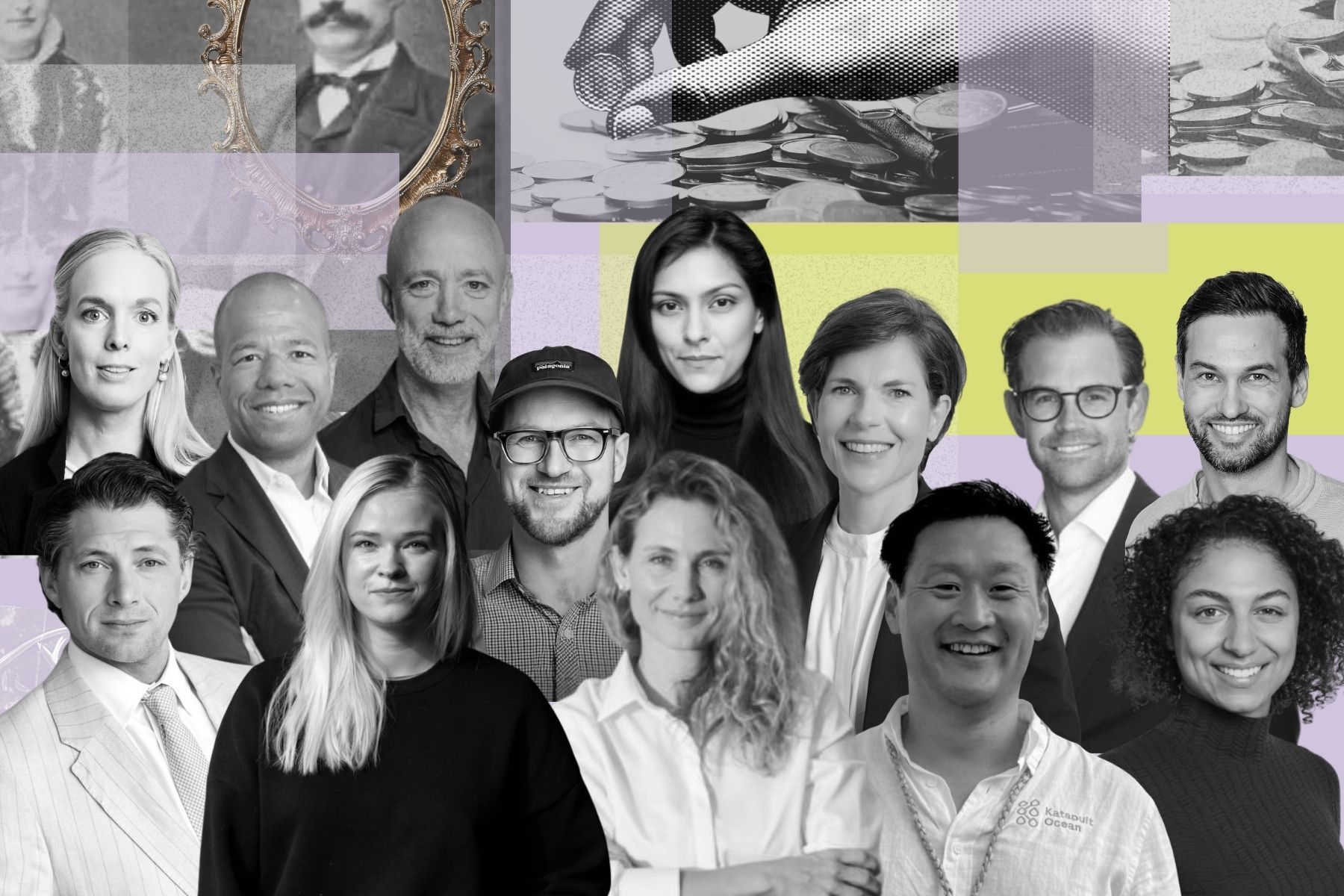 Some of the family office managers, VCs and founders mentioned in this article. Full names below. Credit: press photos/Impact Loop design