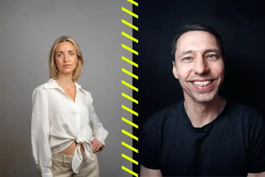 Elin Mårtensson, vd på AI Bob och Johan Attby, Norrsken.