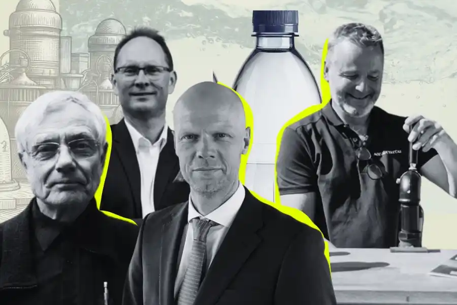 Vattenentreprenörerna Aapo Sääsk, Kjetil Øxnevad, Marcus Albaeus och David Varg. Foto: Pressbilder, montage Impact Loop.