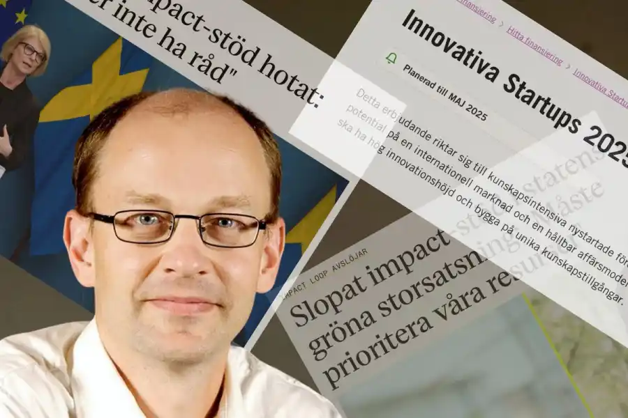 Jan Sandred, Vinnova. Foto: pressbilder. Grafik av Impact Loop.