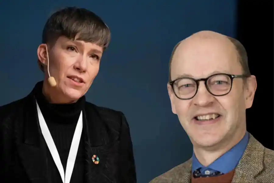 Darja Isaksson, generaldirektör för Vinnova och Jan Sandred. Foto: pressbilder.