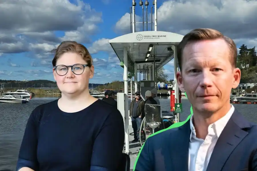 Anna Budzynski och Karl Oskar Tjernström på Secfuel. Foto: Pressbilder. Montage: Energy Loop.