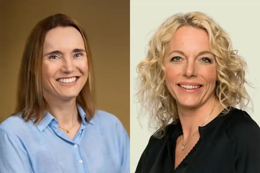 Britta Ersman, ny vd på RES, och Matilda Afzelius som nyss lämnat. Foto: Pressbilder.