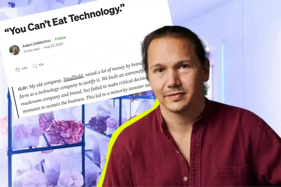 Adam DeMartino, grundare av svampbolaget Smallhold. Foto: privat och Smallhold.