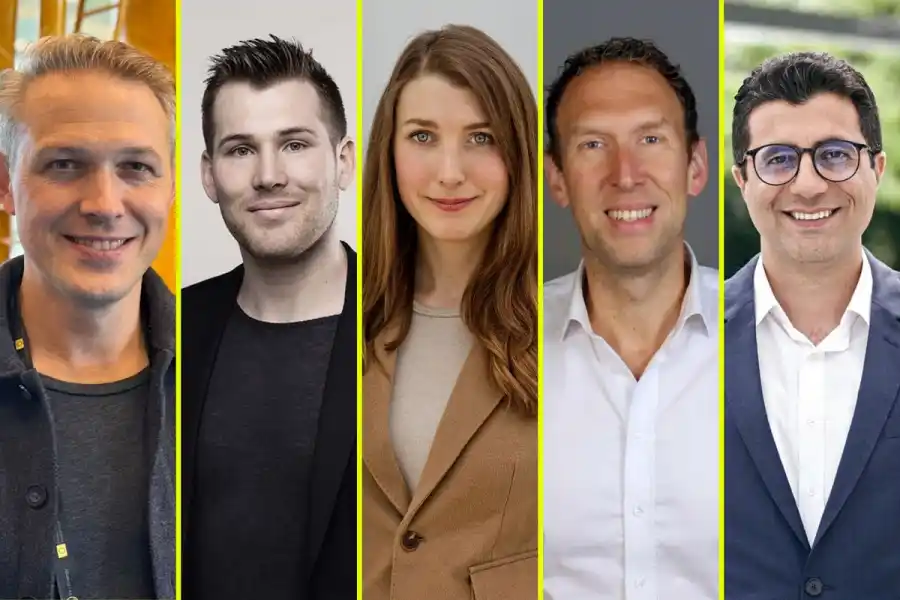 Patrik Möller, Theo Wiman Olsson, Caroline Walerud, Jacob Stedman, Vahid Sohrabpour. Foto: pressbilder.