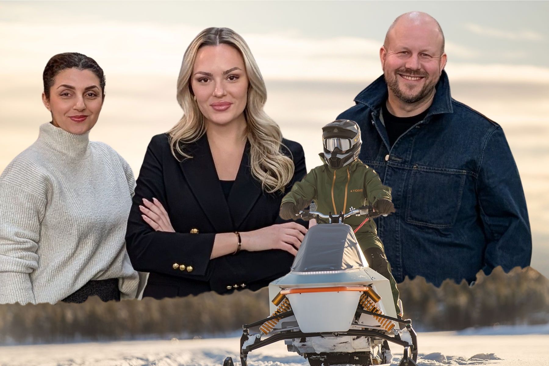 Yalda Mirbaz, medgrundare och CFO, Melicia E. Lindström och Christian Lystrup, medgrundare och vd på Vidde. Foto: Pressbilder (montage).