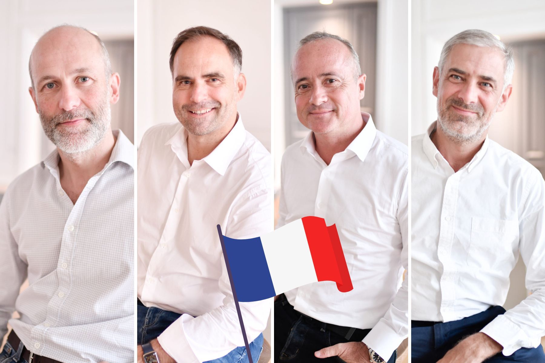 Yann Marteil, Matthieu de Chanville, Sébastien Guillaud och Thierry de Panafieu, Shift4Good. Foton: pressfoton.
