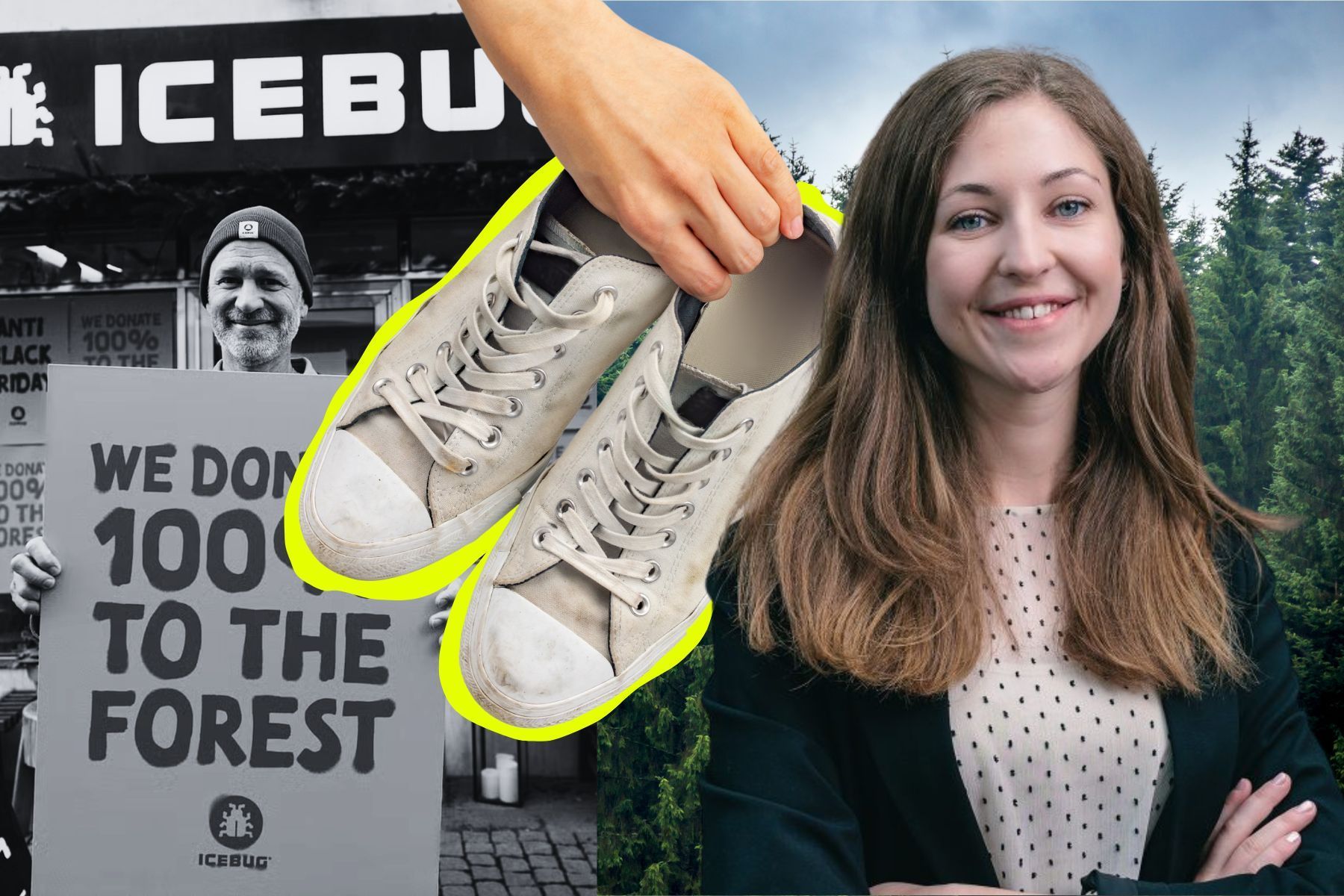 Icebugs ena vd David Ekelund och Adsorbis vd Hanna Johansson. Foto: Pressbilder och Canva.