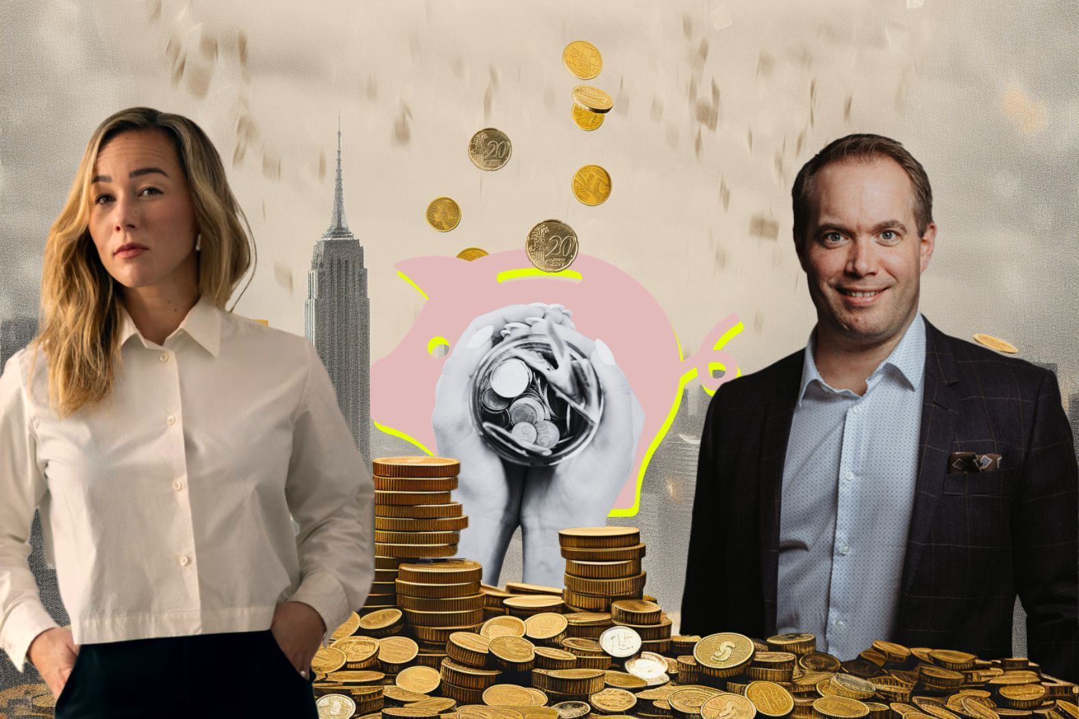 Johanna Mörk, grundare av Tini, och André Carlsson, vd på Watersprint.