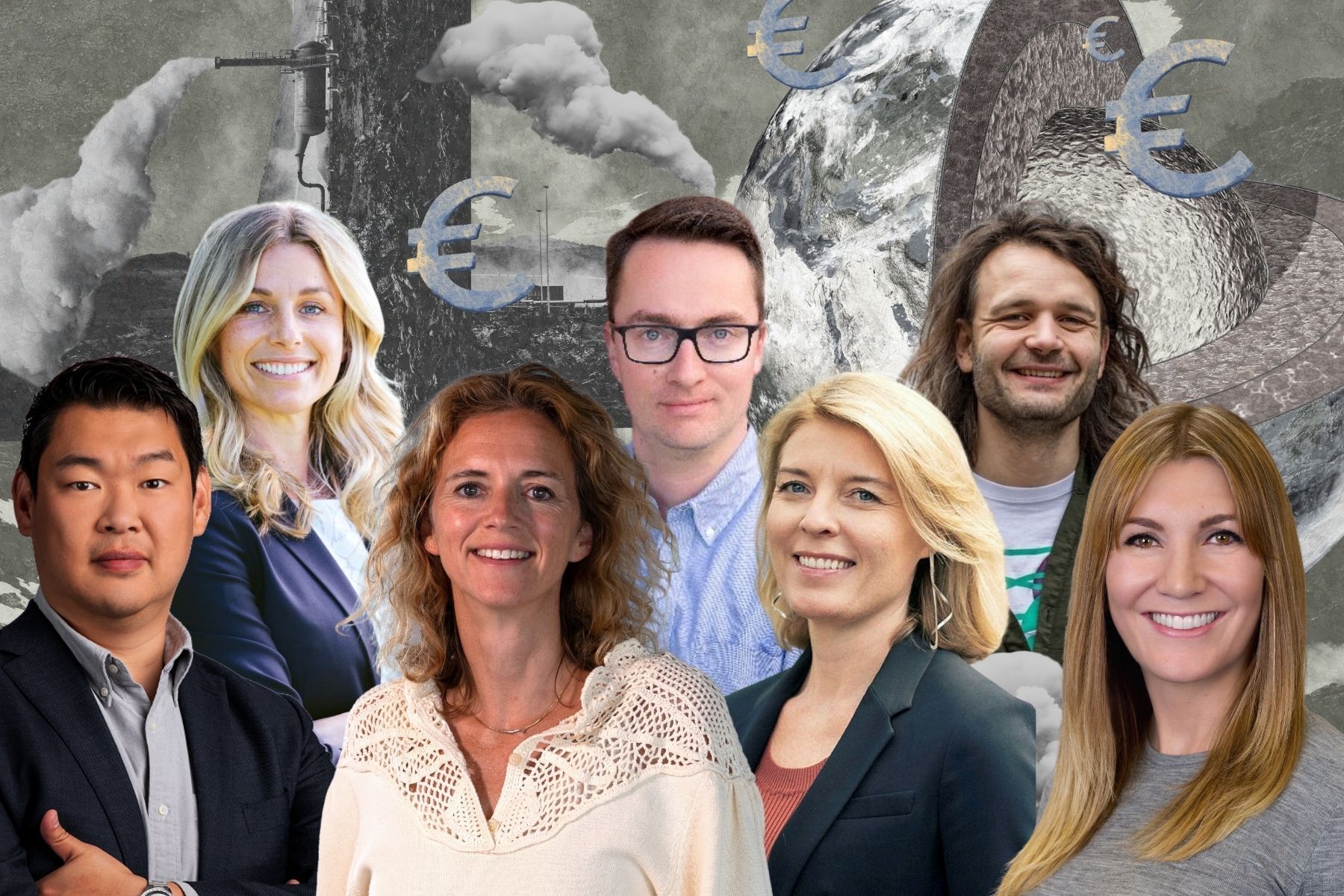 Some of the investors in geothermal energy mentioned in this article. Names below. Credit: Press photos/Impact Loop design