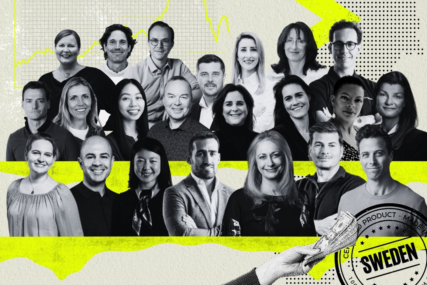 Några av de utländska investerarna som investerat i svenska bolag 2024. Grafik: Diana Demin, Impact Loop.