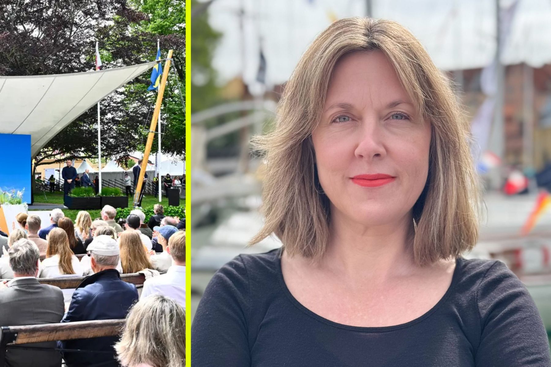 Frida Berry Eklund, medgrundare Klimatkollen, i Almedalen. Foto: privat.