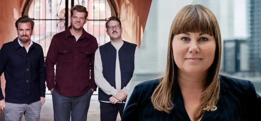 Hybriditys grundartrio och hållbarhetsprofilen Tove Ahlström. Pressbild.