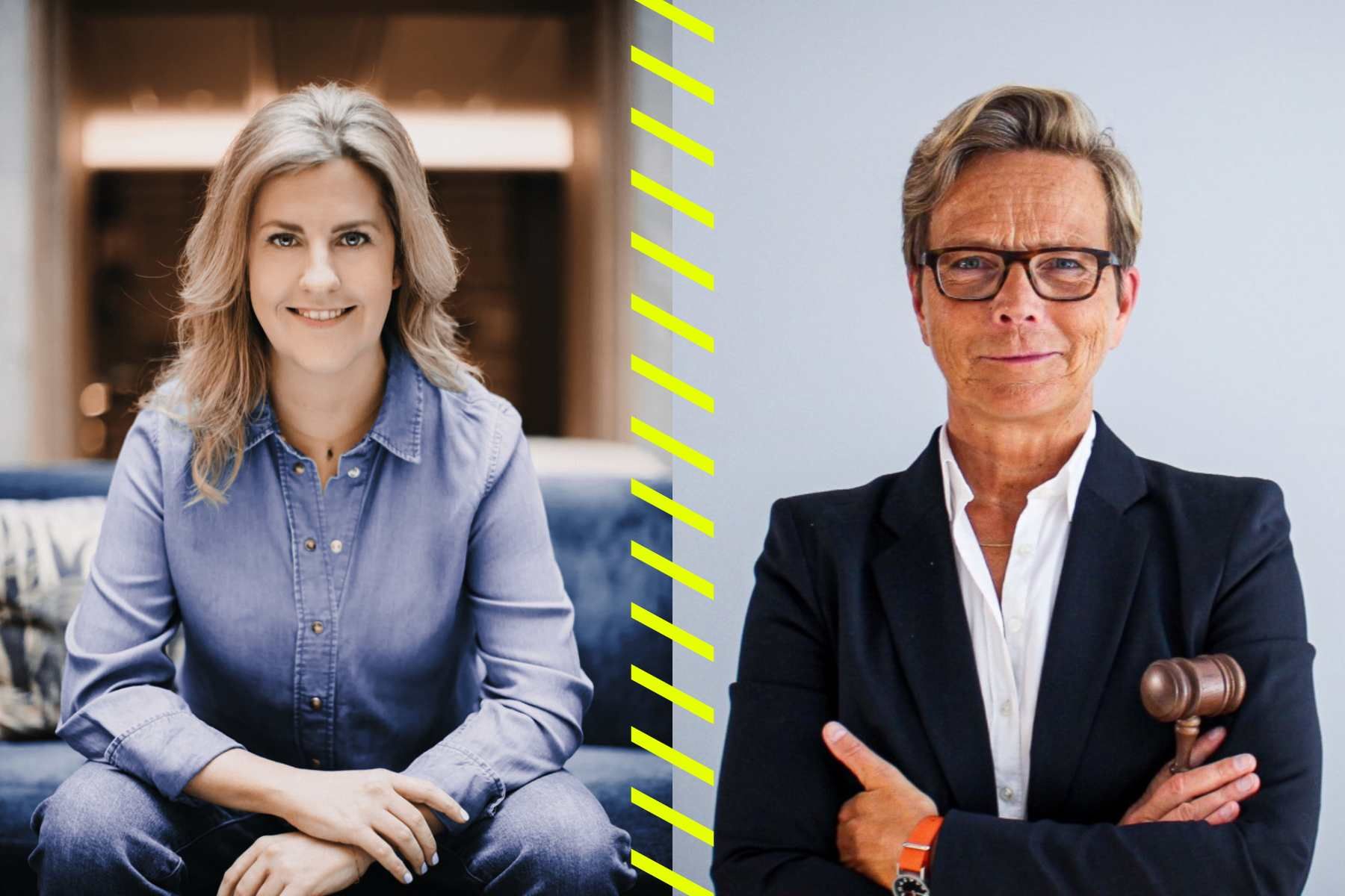 Emma Knaggård Wendt, vd för Stiftelsen Ownershift, och nya ordföranden Helena Westin. Foto: pressbilder.