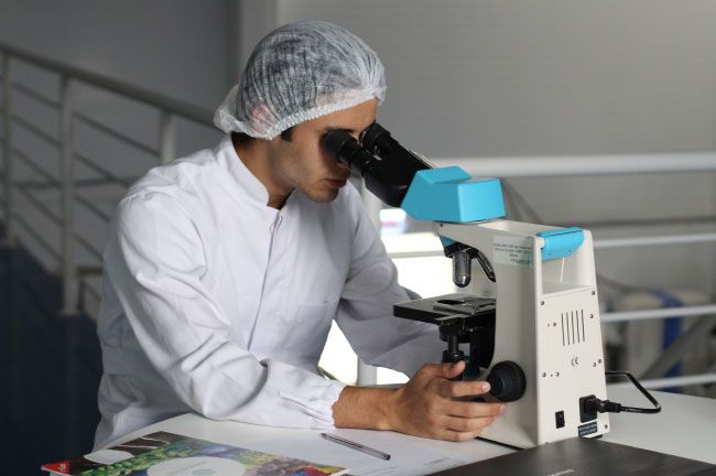 Doctor Looking into a Microscope | IDID Pathology