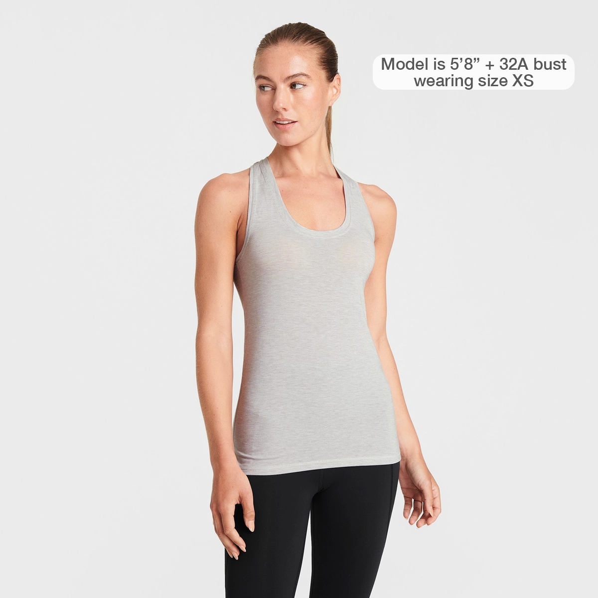 andmary Adele ribbon tank グレー Adele ribbon tank