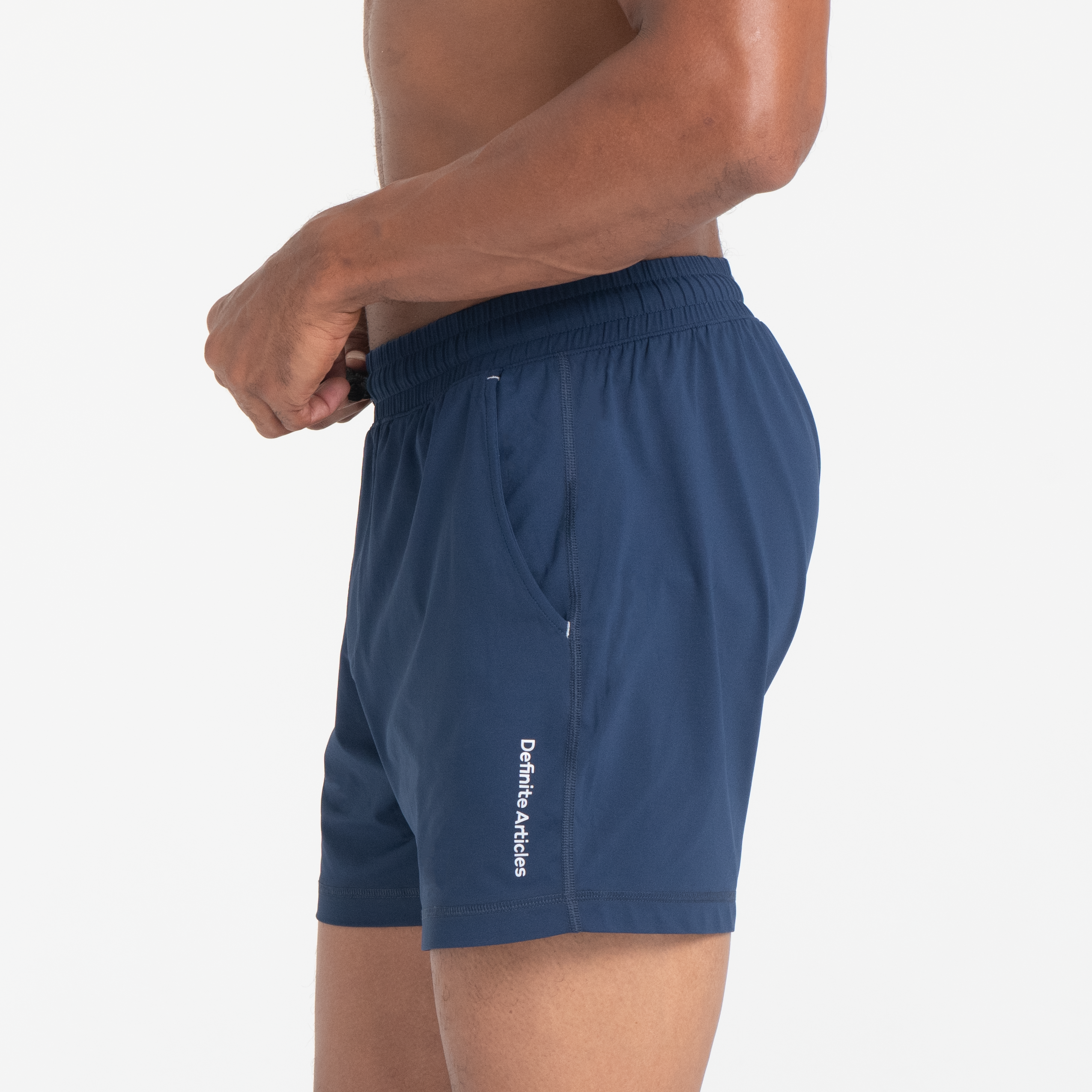 men's 5" navy sustainable performance shorts