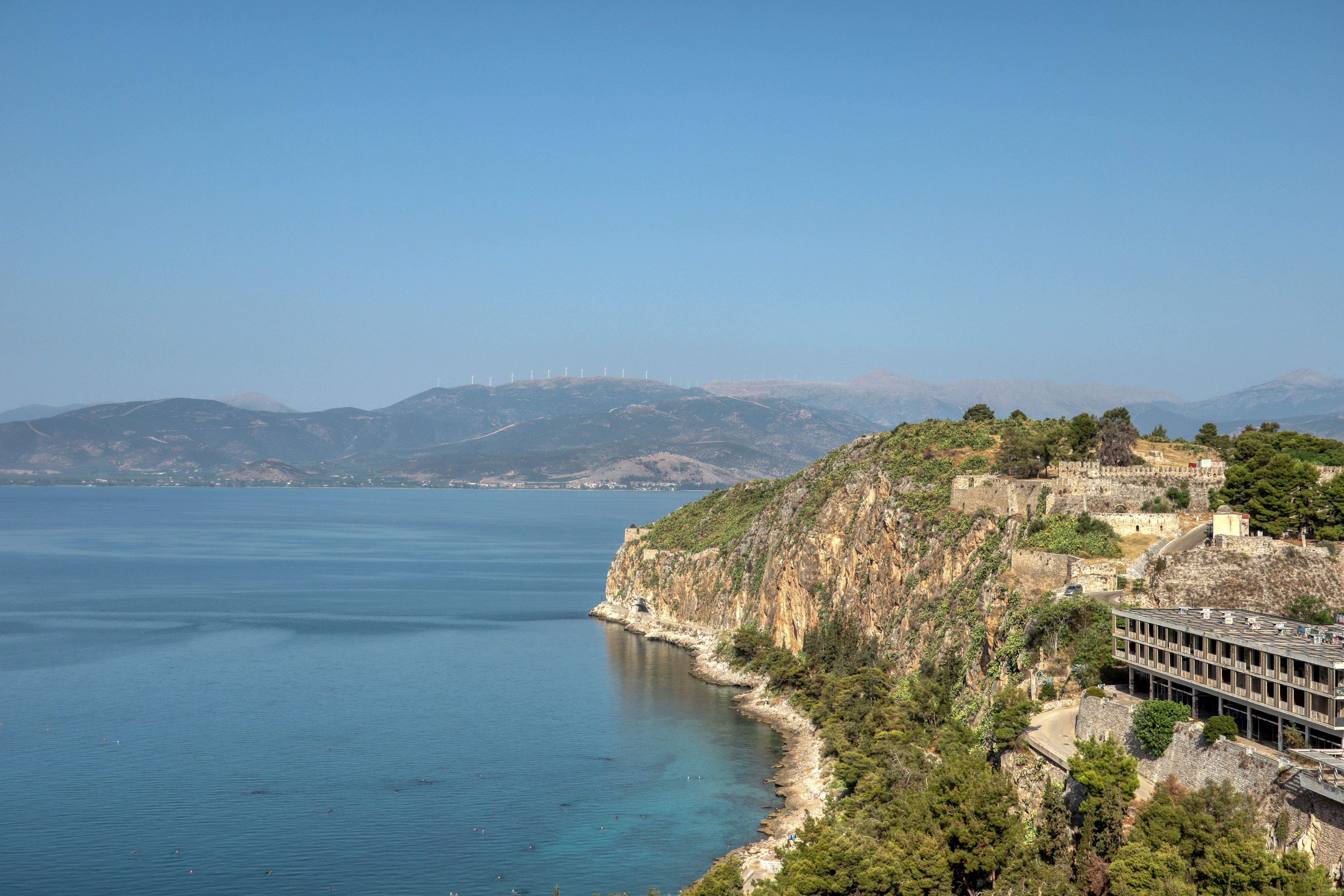 Sea seen from Napflio's fortress, Greece