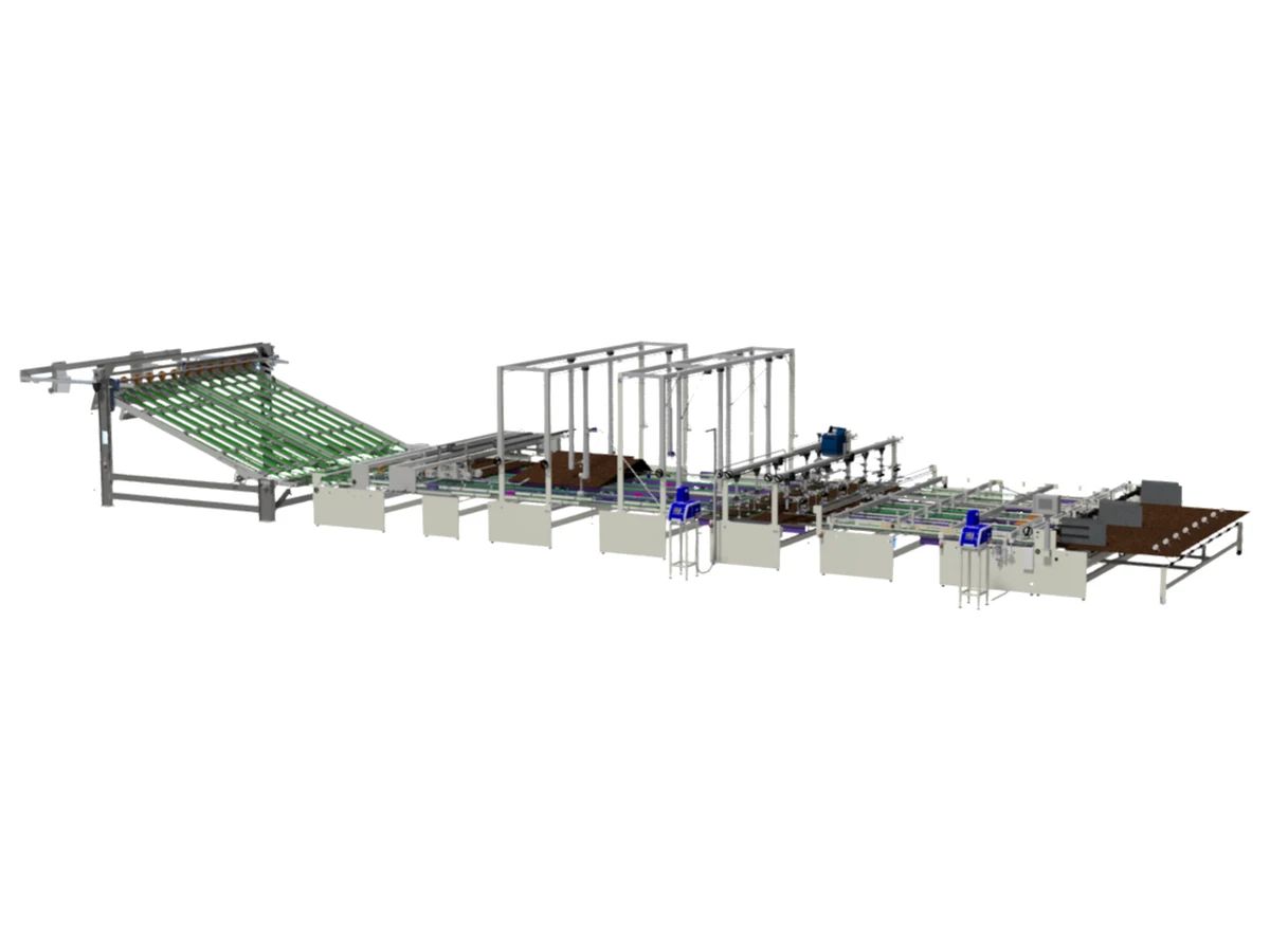 ESATEC JOINER 500 complete joining, folding and gluing line