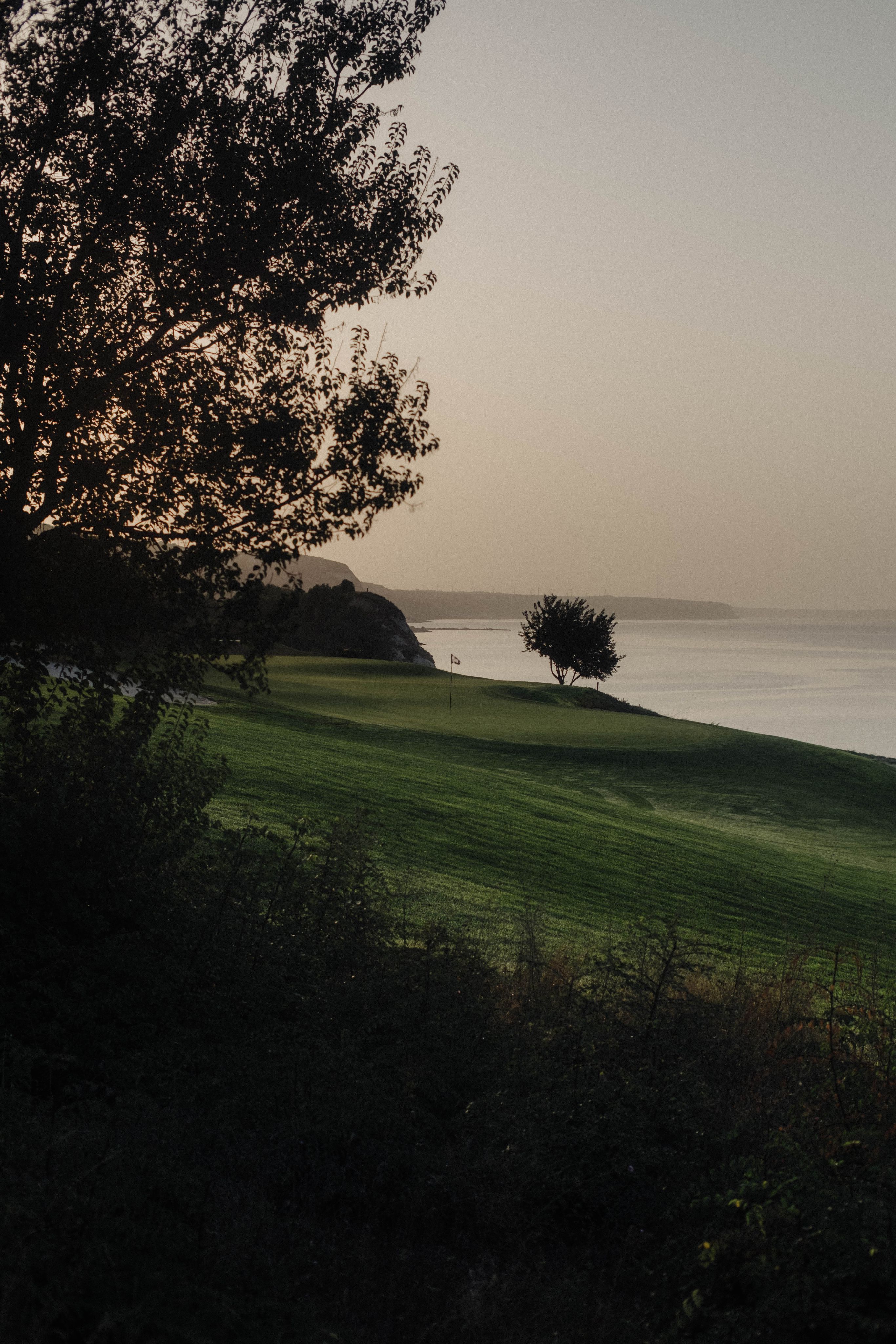 Seaside green at dusk at Hoiana Shores, Vietnam